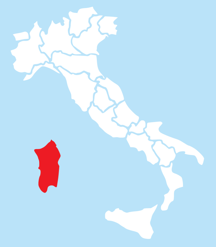 サルデニア島地図